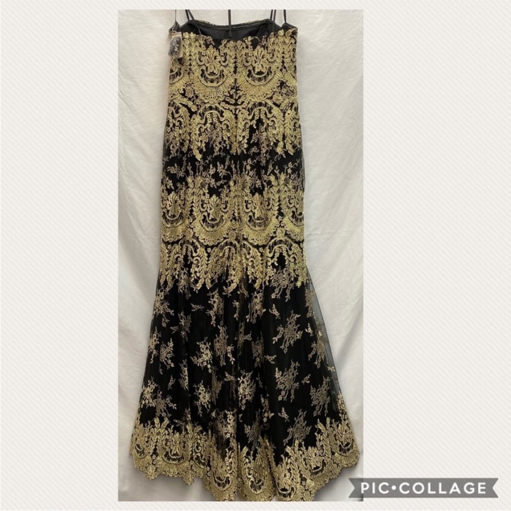 Ivonne D exclusively for Mon Cheri black and gold long gown - Picture 5 of 9